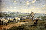 Landscape with a Flock of Sheep by Charles Emile Jacque